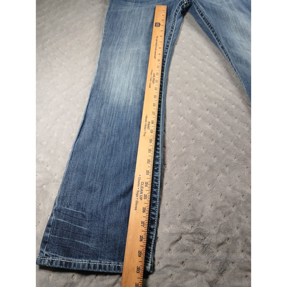 Harley Davidson rhinestone angel wing pocket jeans size 12 Y2K mcbling biker - Picture 3 of 13